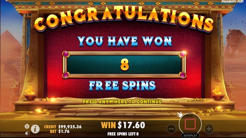 Diamonds Of Egypt slot screen 5