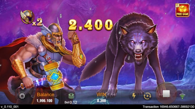 Thor X slot screen 6