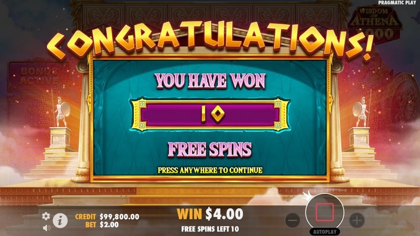 Wisdom of Athena 1000 slot screen 3