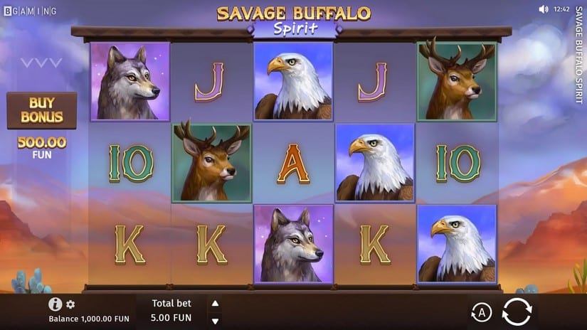 Savage Buffalo Spirit slot screen 1