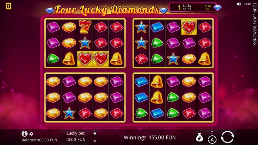 Four Lucky Diamonds slot screen 4