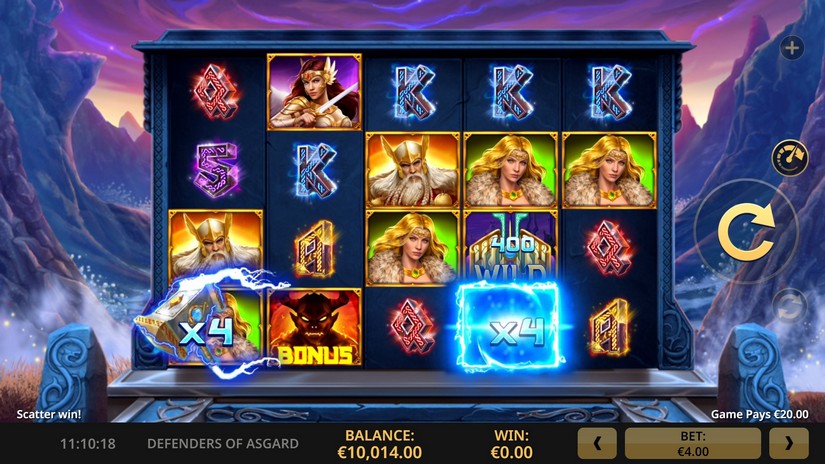 Defenders of Asgard slot screen 2