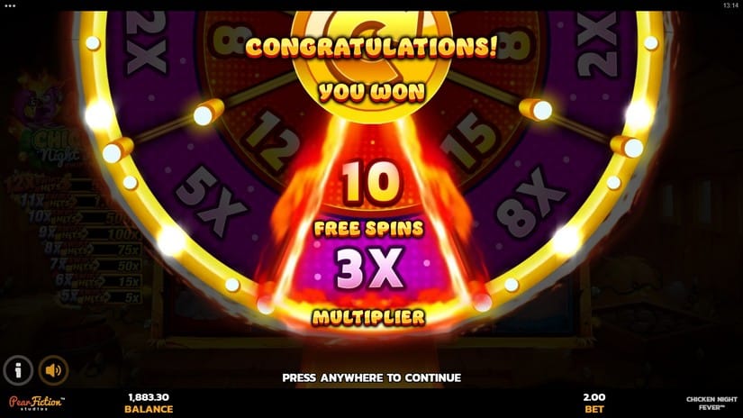 Chicken Night Fever slot screen 2