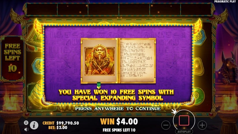 Book of Golden Sands slot screen 4