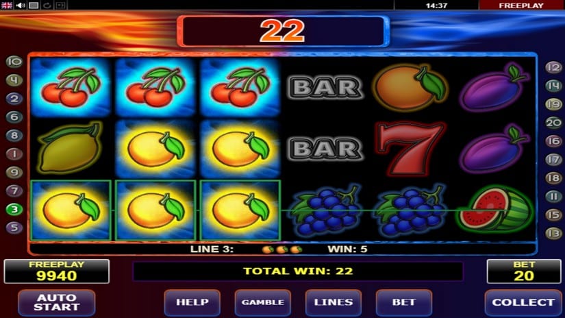Fire & Ice slot screen 2