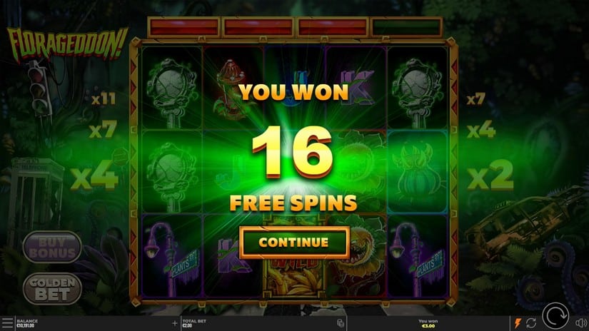 Florageddon! slot screen 3