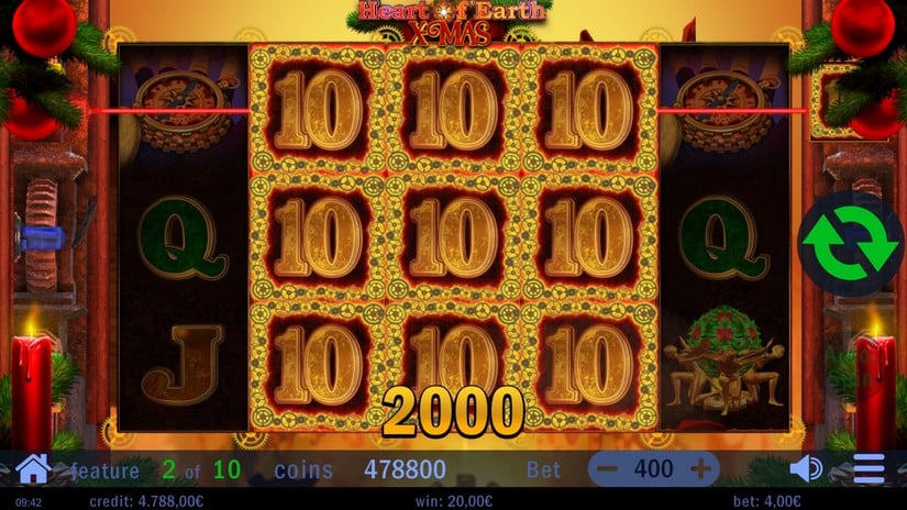 Hearth of Earth Xmas slot screen 6
