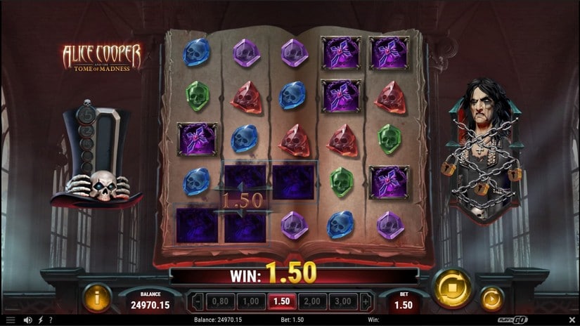 Alice Cooper and the Tome of Madness slot screen 4