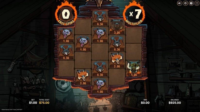 Rabid Randy Dark Trails slot screen 5