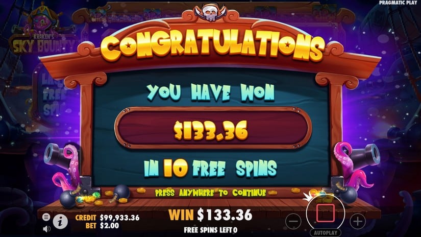 Sky Bounty slot screen 6
