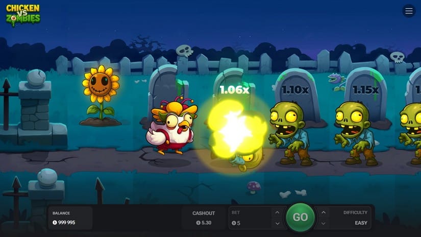 Chicken vs Zombies slot screen 2