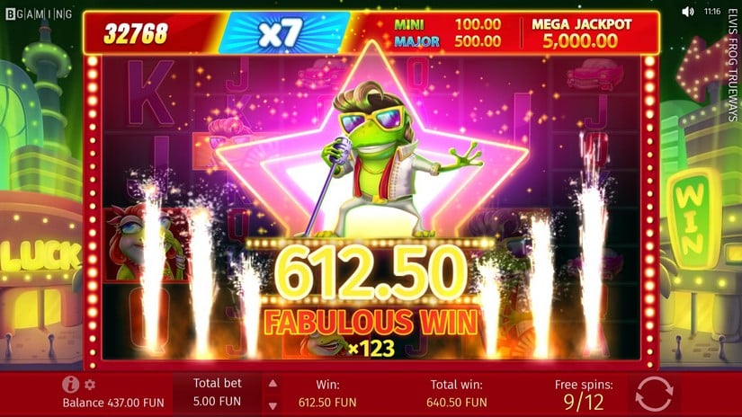 Elvis Frog TRUEWAYS slot screen 6