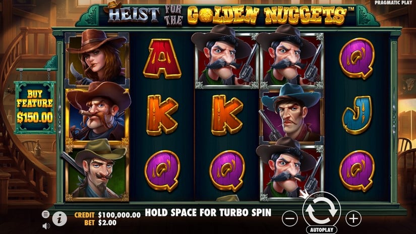 Heist for the Golden Nuggets slot screen 1