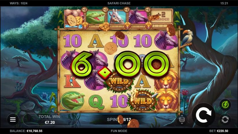 Safari Chase slot screen 2