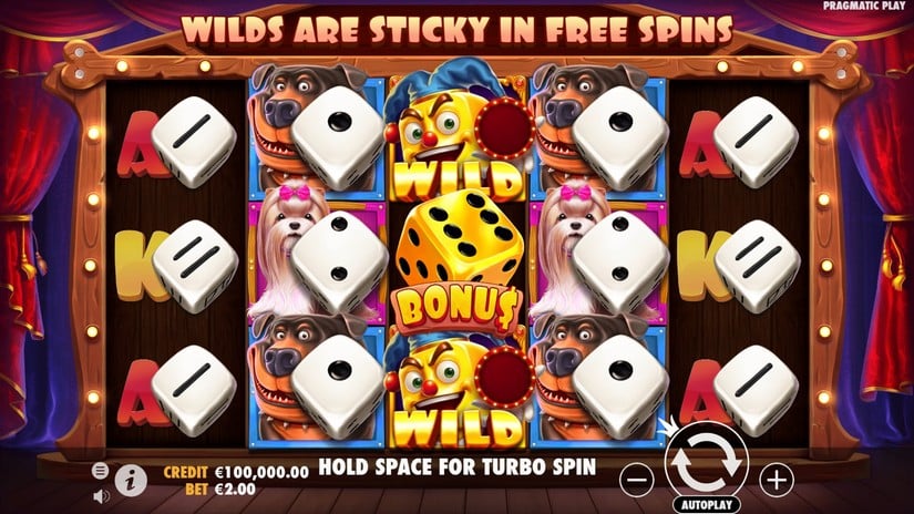 The Dog House Dice Show slot screen 1