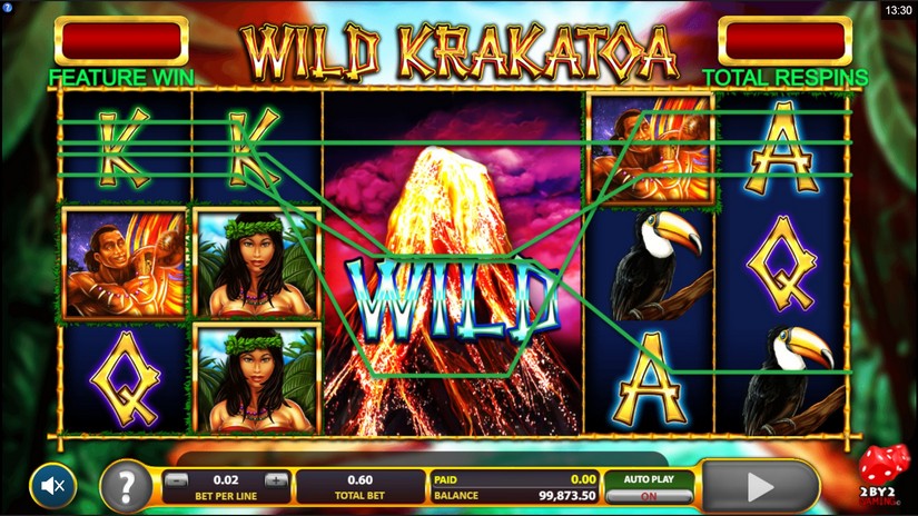 Wild Krakatoa slot screen 3