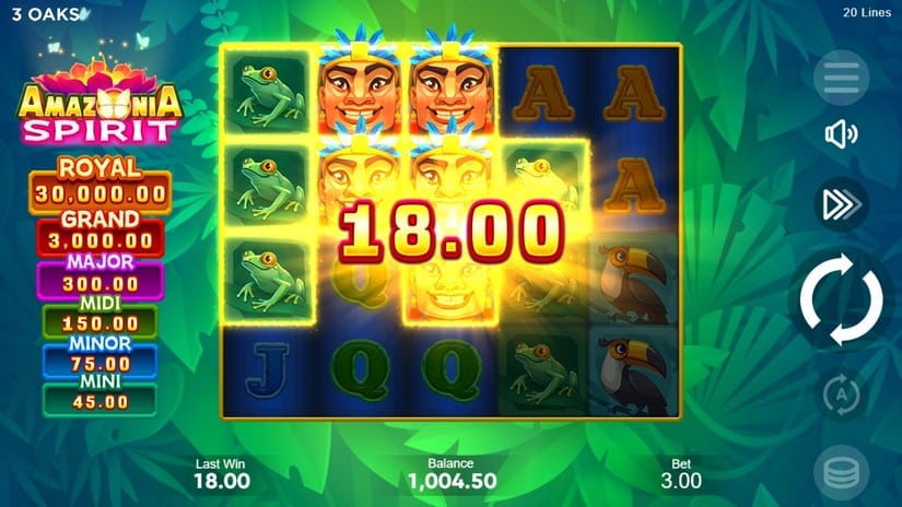 Amazonia Spirit slot screen 3