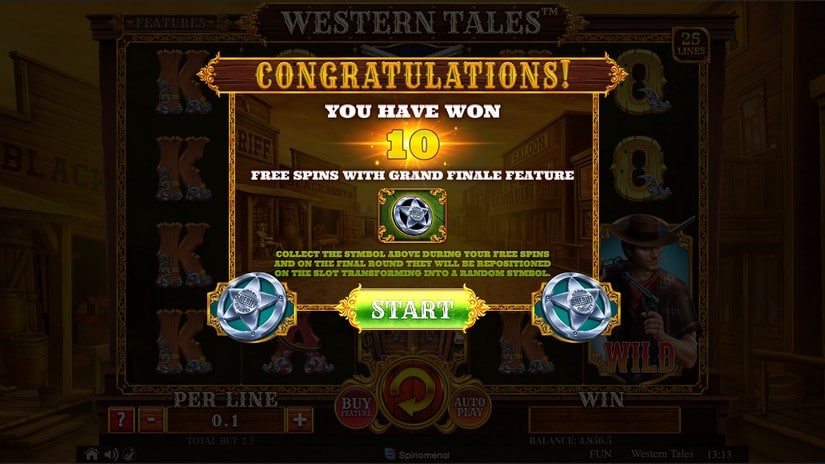 Western Tales slot screen 3