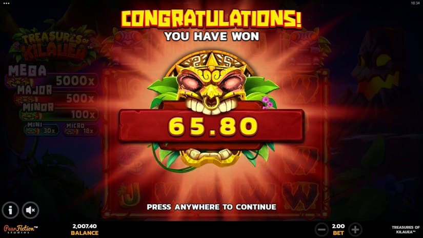 Treasures of Kilauea slot screen 8