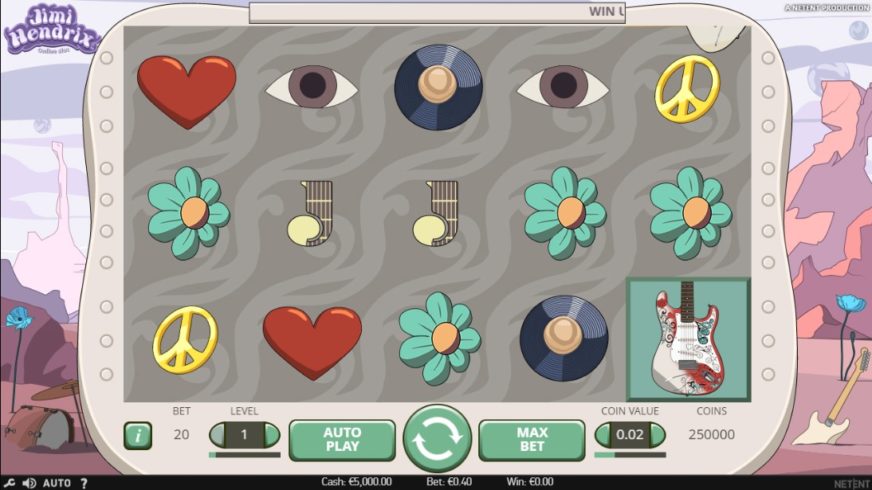 Jimi Hendrix slot screen 1