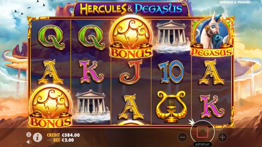 Hercules and Pegasus slot screen 5