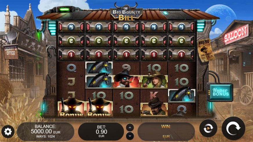 Big Bounty Bill slot screen 1