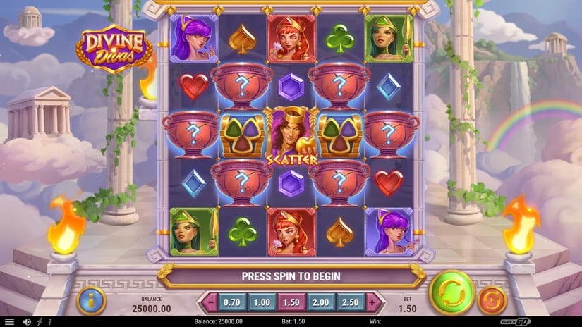 Divine Divas slot screen 1