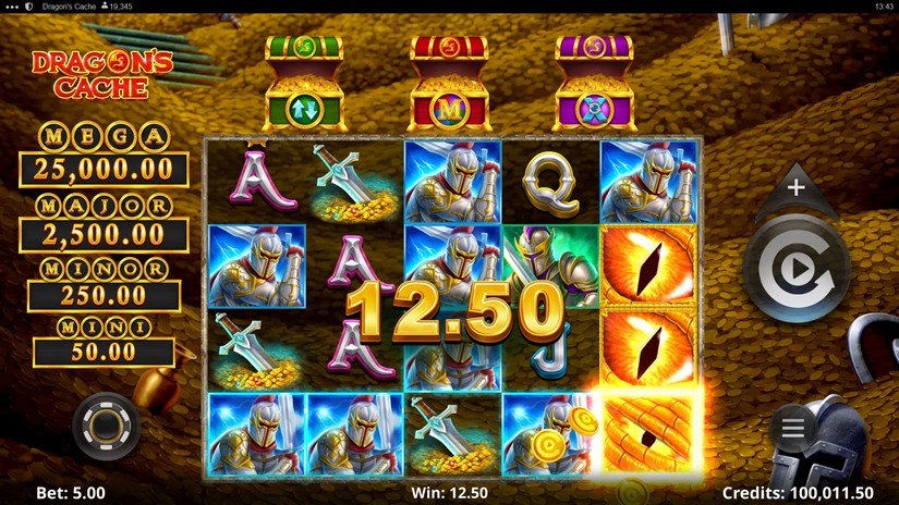 Dragon’s Cache slot screen 3