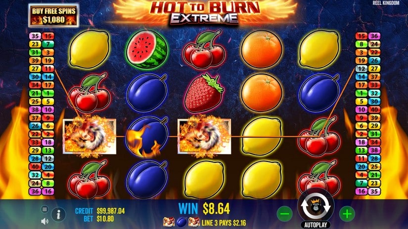 Hot to Burn Extreme slot screen 2