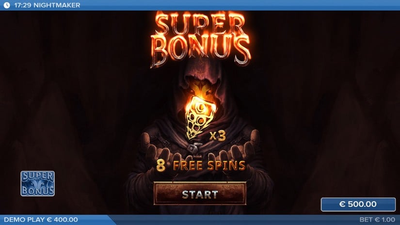 Nightmaker slot screen 3