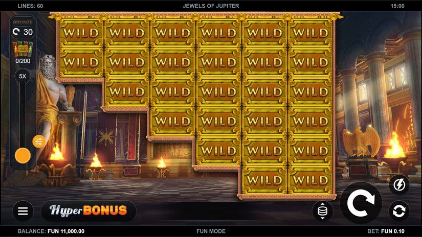 Jewels of Jupiter slot screen 2