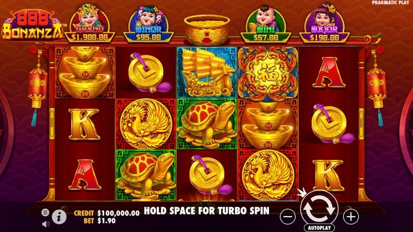 888 Bonanza slot screen 1