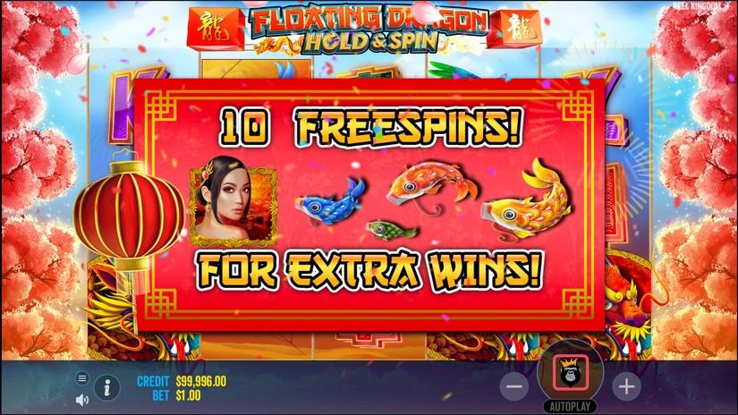 Floating Dragon Hold and Spin slot screen 3