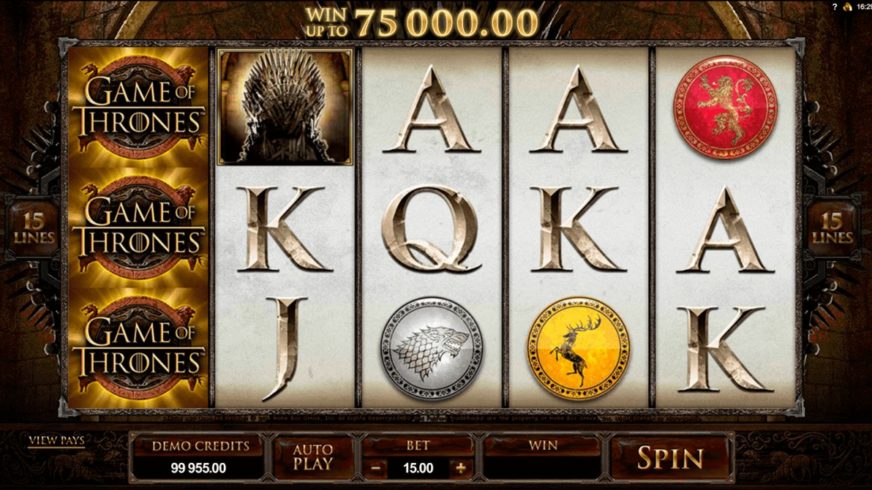 Game of Thrones slot screen 2