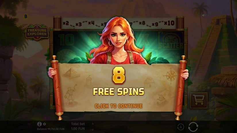 Treasure Explorer slot screen 3