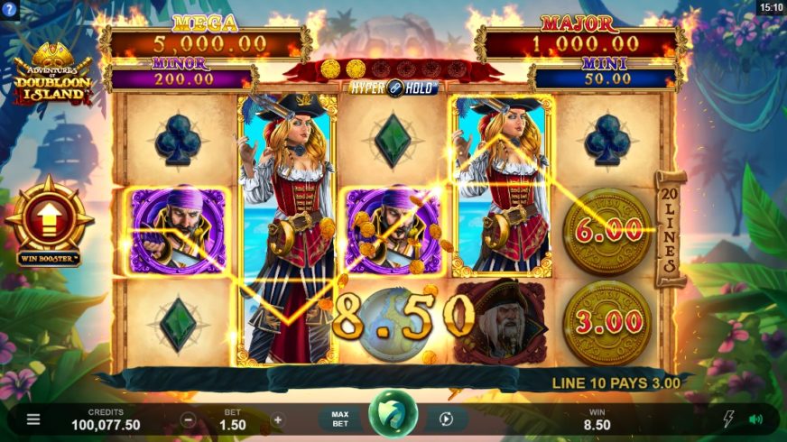 Adventures of Doubloon Island slot screen 2