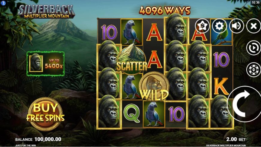 Silverback Multiplier Mountain slot screen 1