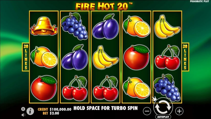 Fire Hot 20 slot screen 1