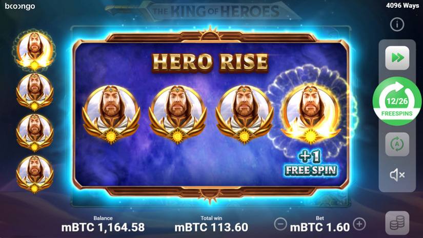 The King of Heroes slot screen 4