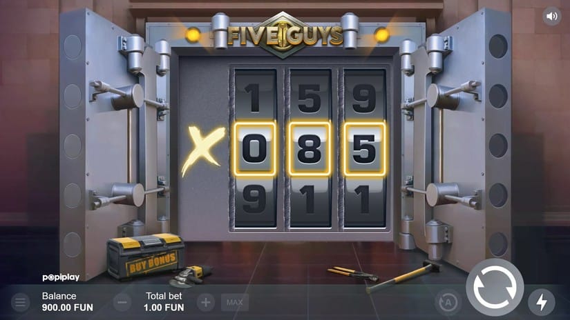 Five Guys slot screen 3