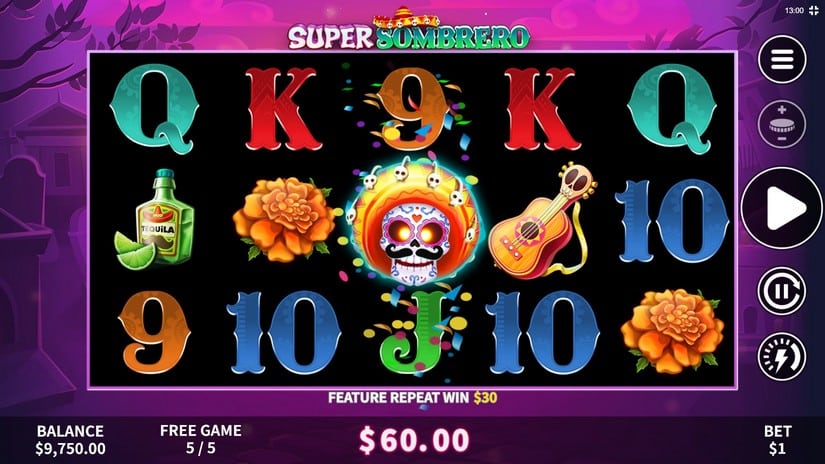 Super Sombrero slot screen 4