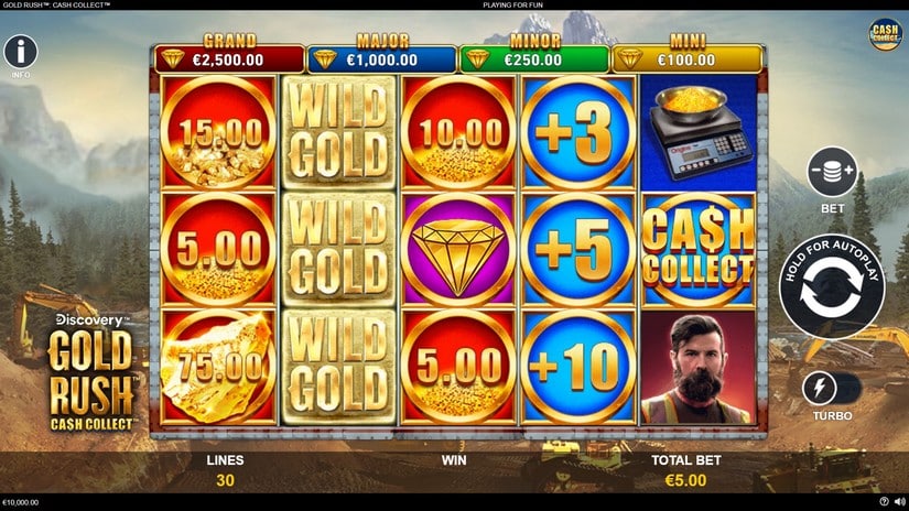 Gold Rush Cash Collect slot screen 1