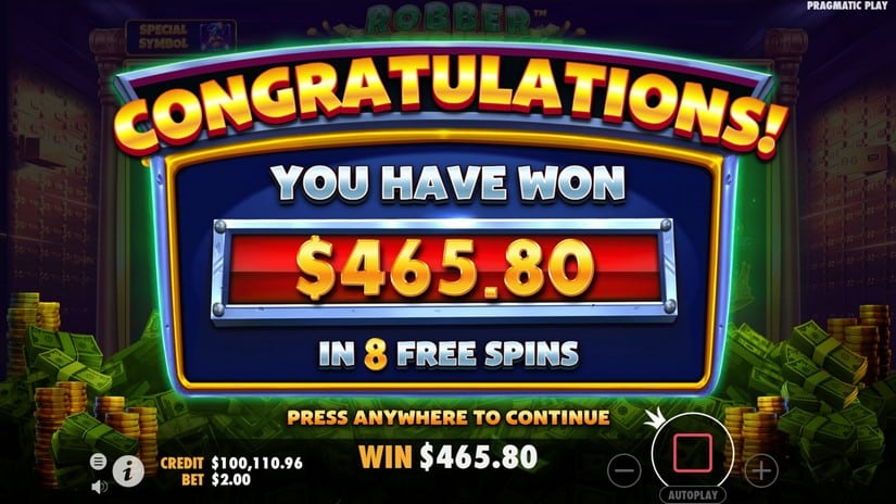 Robber Strike slot screen 6