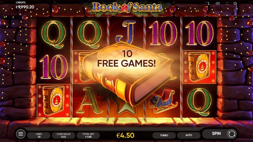 Book of Santa slot screen 2