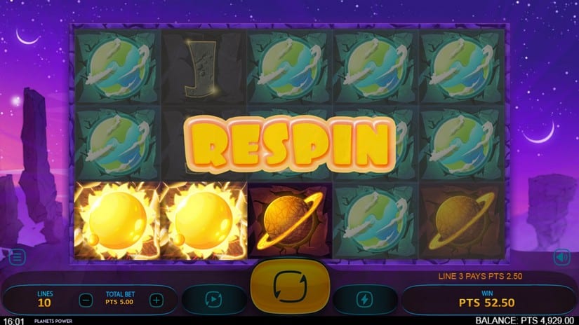 Planets Power slot screen 4