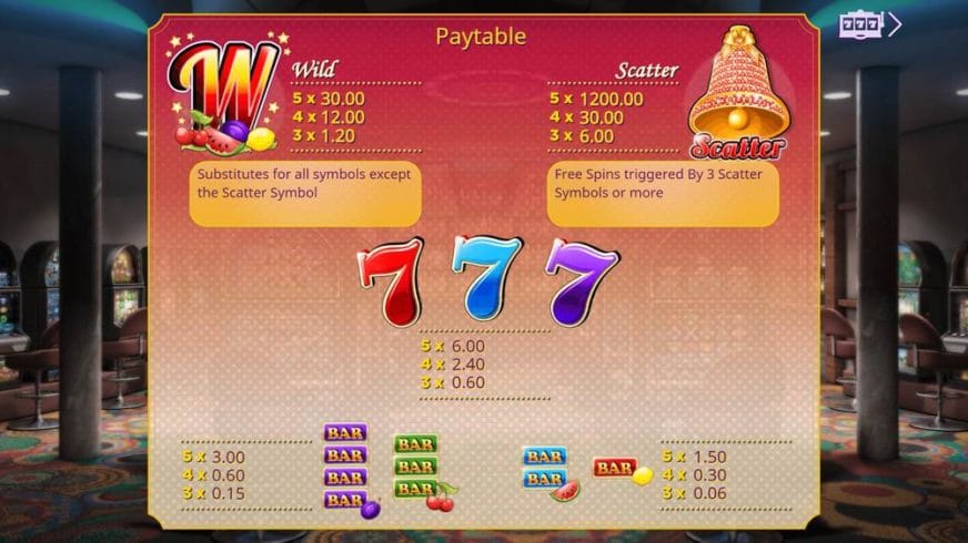 Classico slot screen 2