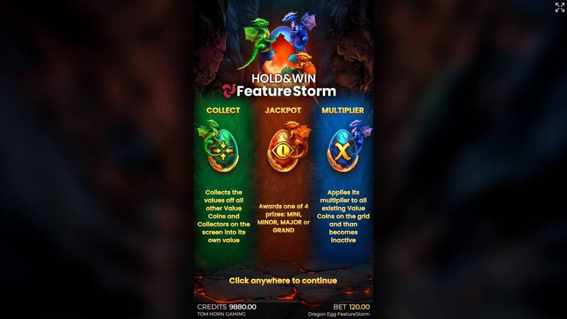 Dragon Egg slot screen 3