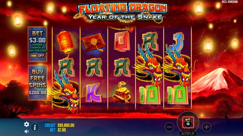 Floating Dragon – Year of the Snake slot screen 2