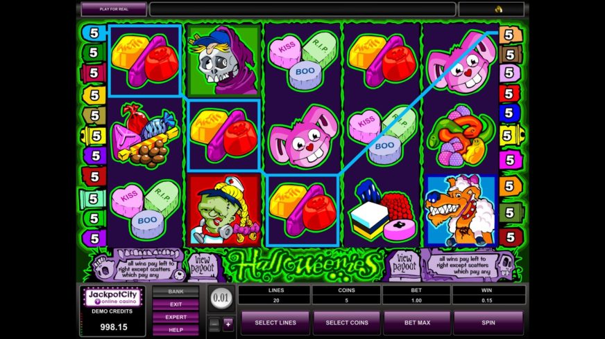 Halloweenies slot screen 2