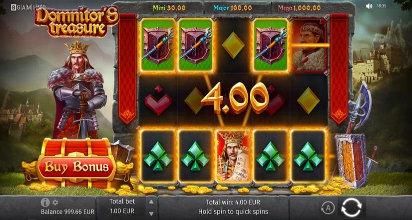 Domnitors Treasure slot screen 2